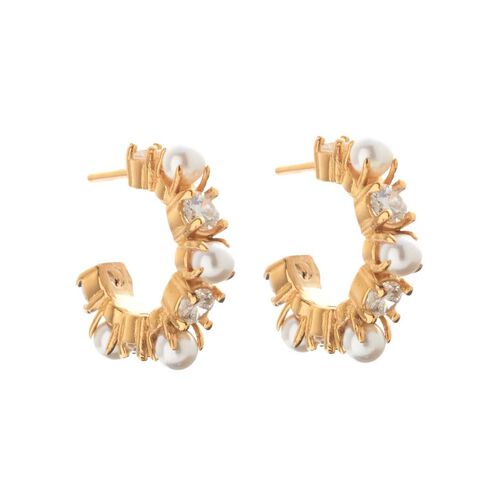 Silk & Steel Perla Hoop Earrings